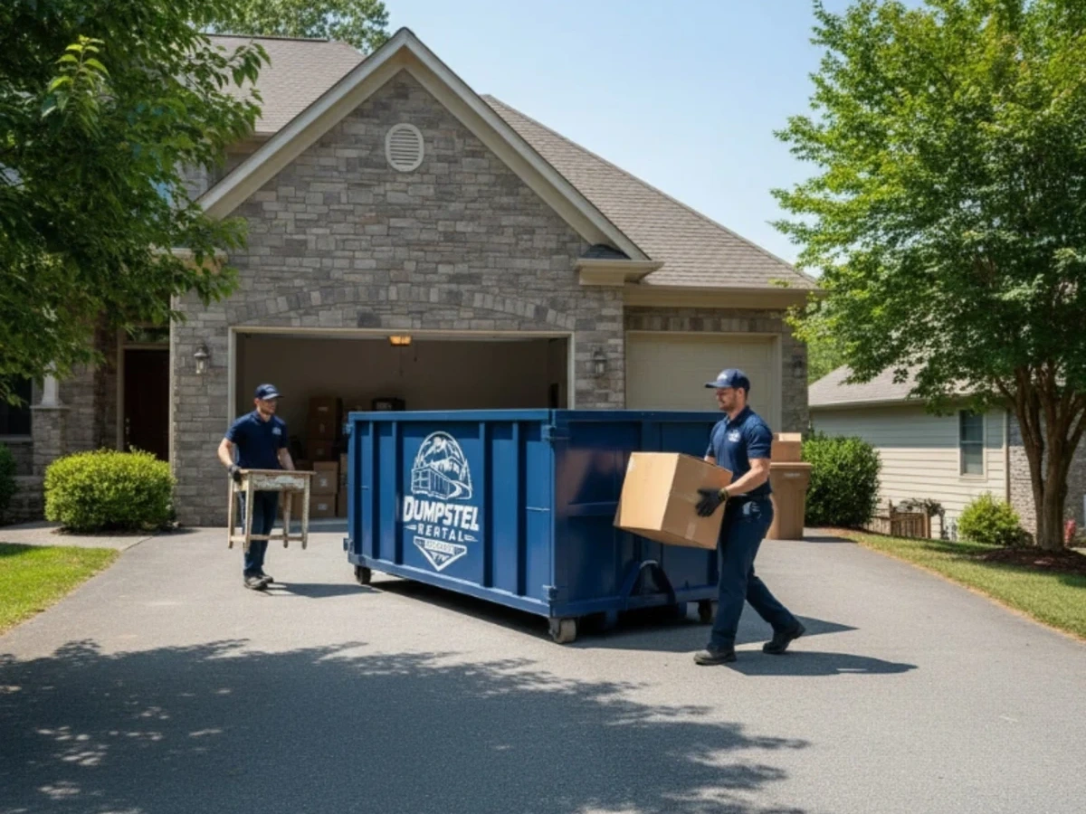 Dumpster rental for a home cleanout in Asheville NC