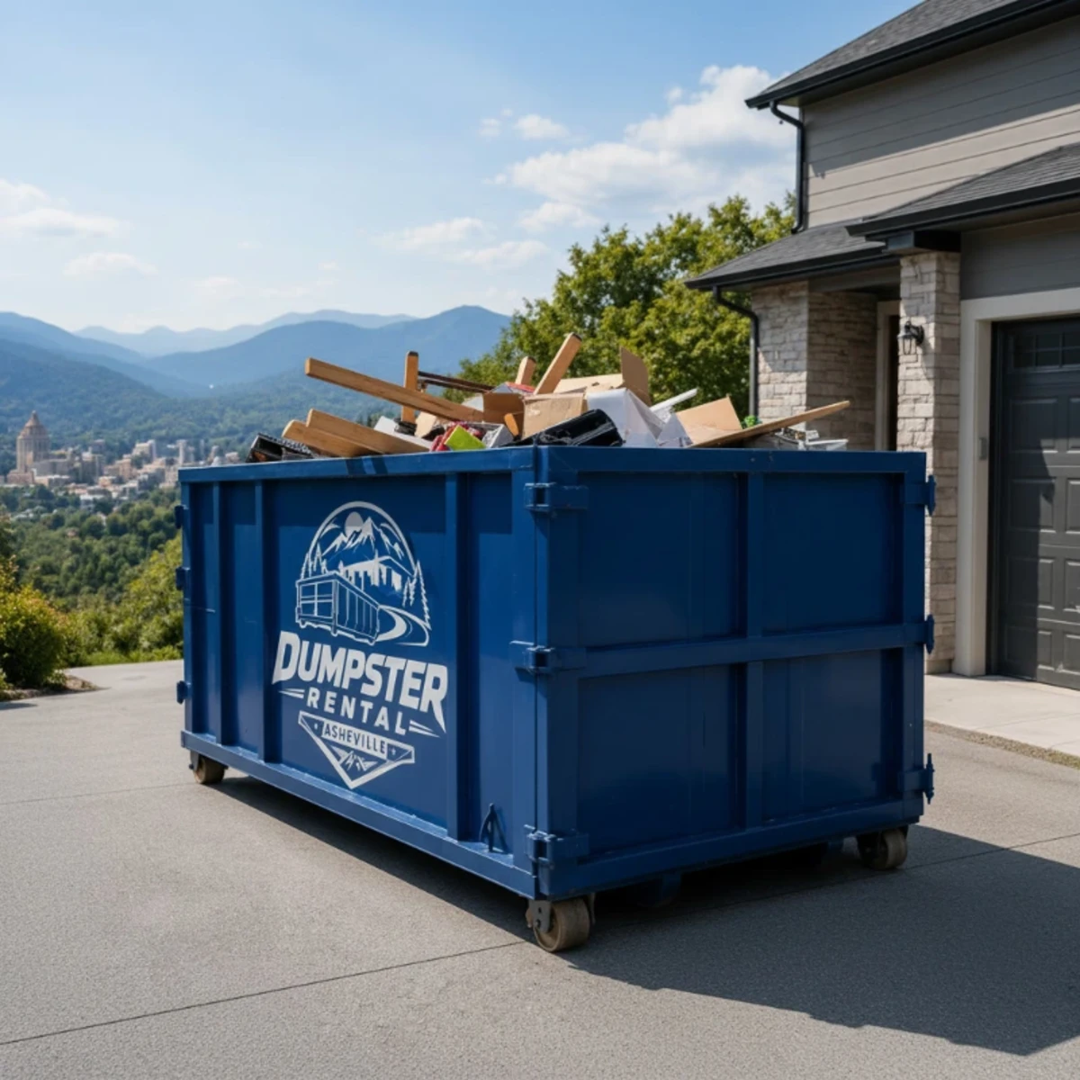 Comparing roll-off dumpster sizes side by side in Asheville NC
