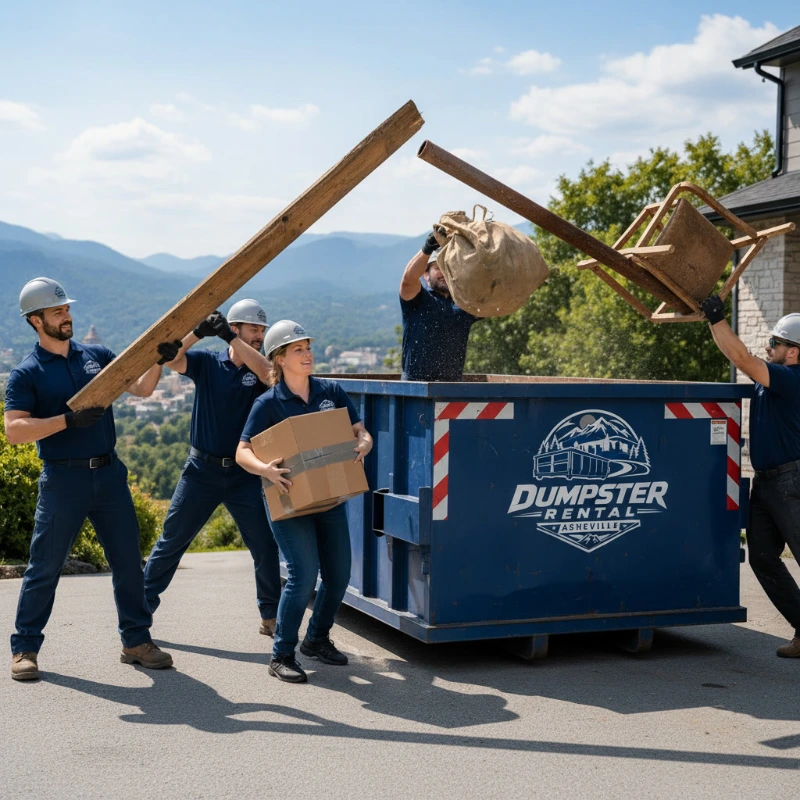Accepted and prohibited materials for dumpster rental in Asheville NC